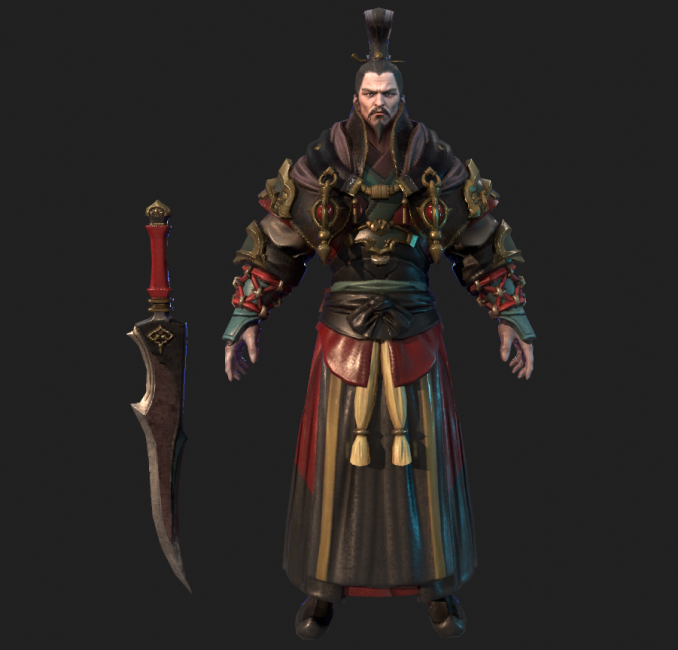 精品韩次世代网游三国blade无双人物角色3d模型免费下载