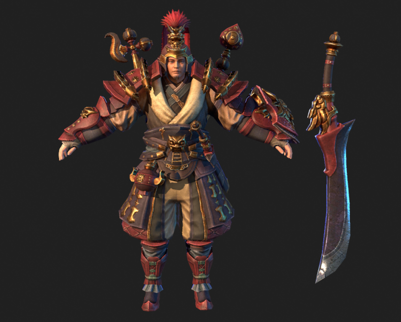 精品韩次世代网游三国blade无双人物角色3d模型免费下载