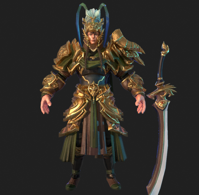 精品韩次世代网游三国blade无双人物角色3d模型免费下载