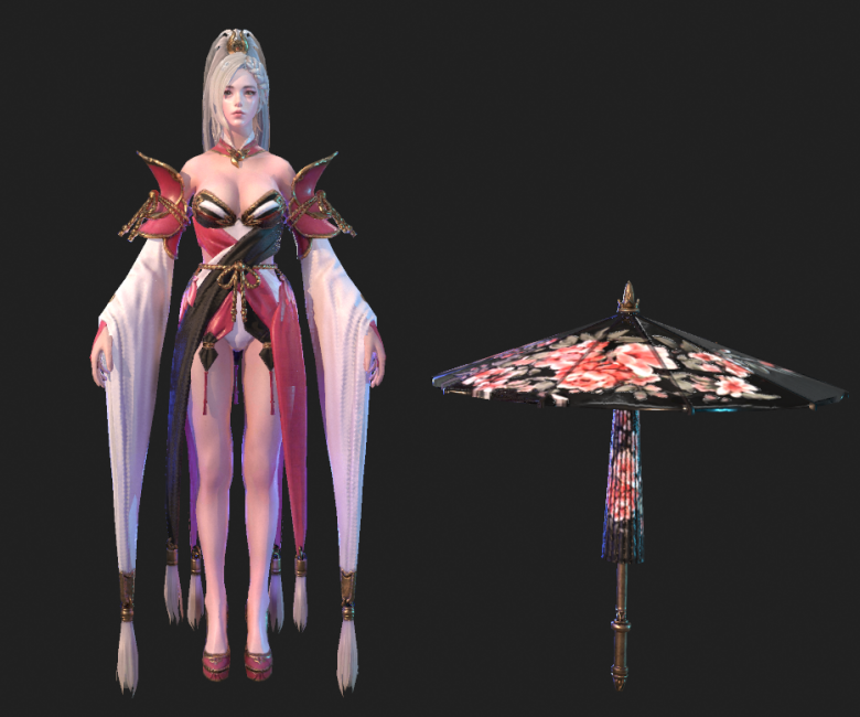 精品韩次世代网游三国blade无双人物角色3d模型免费下载