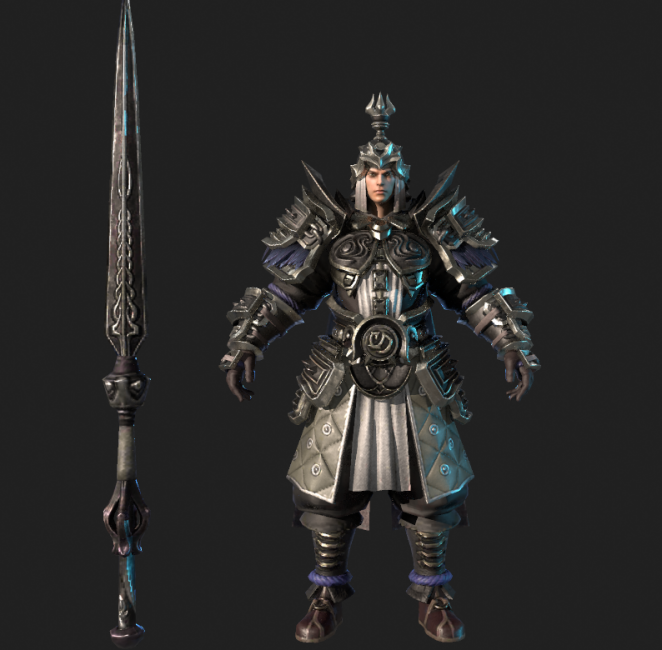 精品韩次世代网游三国blade无双人物角色3d模型免费下载