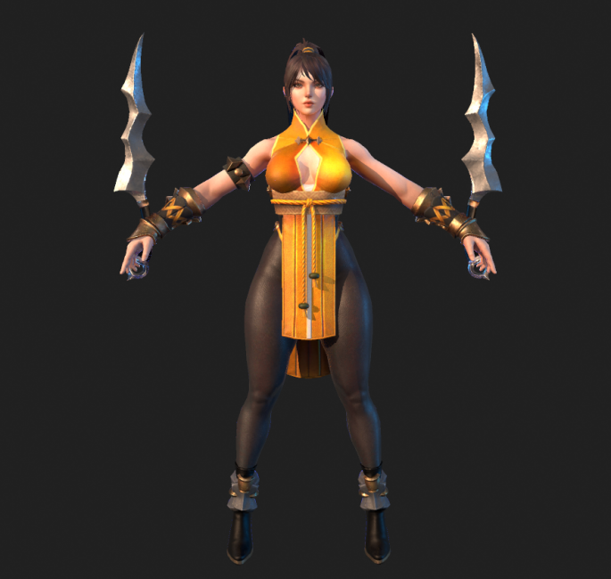 精品韩次世代网游三国blade无双人物角色3d模型免费下载
