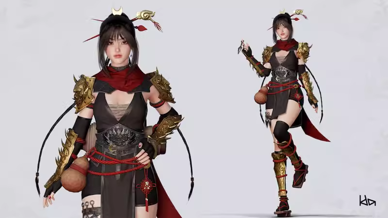 UE5 Shinobi Girl Akane 国风女孩武侠女侠刺客人物角色