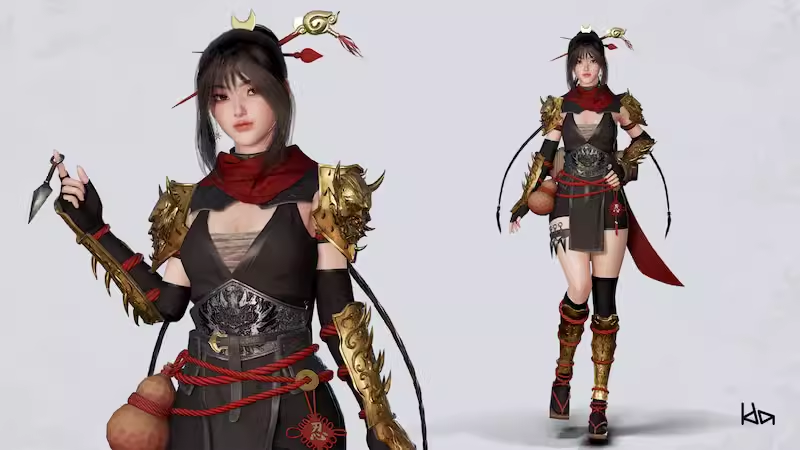 UE5 Shinobi Girl Akane 国风女孩武侠女侠刺客人物角色