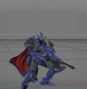 游戏动画素材 c4d机甲高达人物模型 科幻角色fbx绑定带动作3d动画