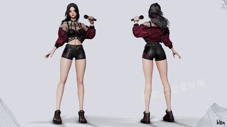 K-POP SERIES Sun 女孩5.0虚幻UE5人物角色模型免费下载
