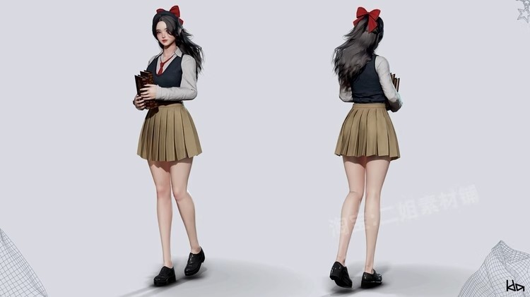 K-POP SERIES Sun 女孩5.0虚幻UE5人物角色模型免费下载