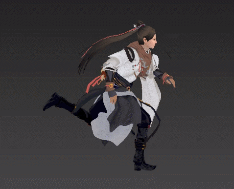 精品次世代武侠男角色模型 有绑定动画