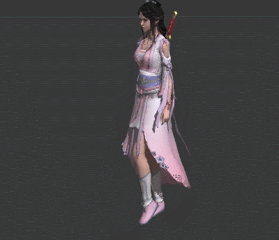 古装仙侠男女游戏角色模型