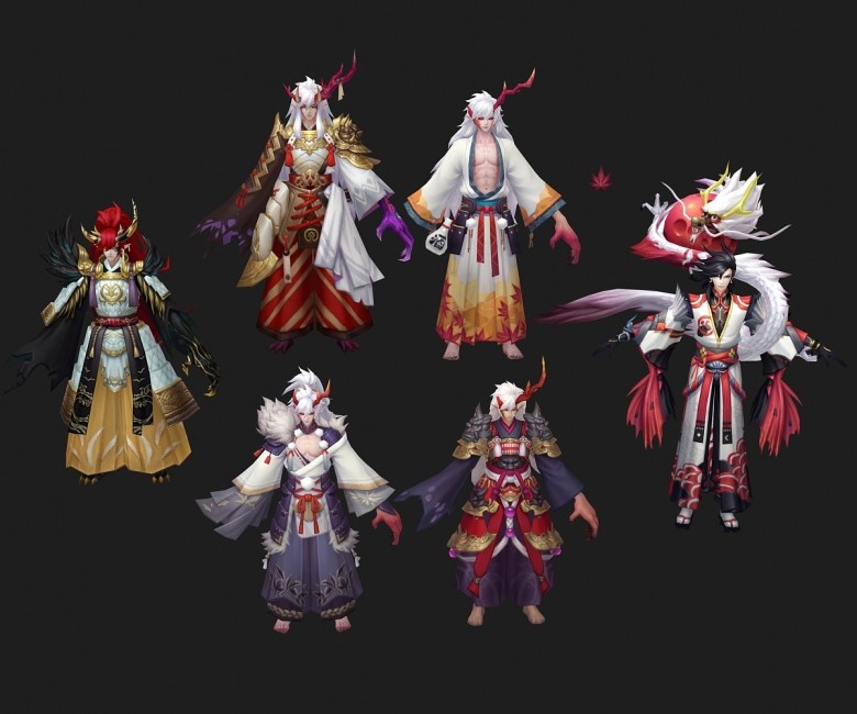 一套神魔游戏角色怪物模型下载