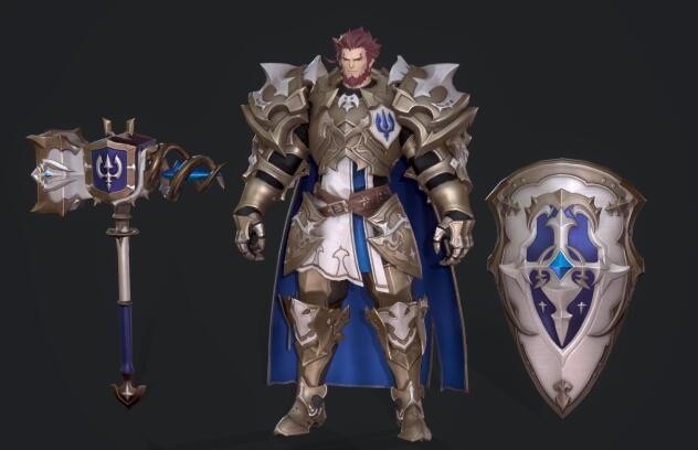 韩游gransaga二次元卡通角色3D模型 怪物NPC武器道具 带骨骼动作