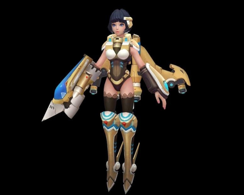 日韩游戏模型素材 守望无尽战区 未来科幻角色3dmax人物合集 有绑定动画