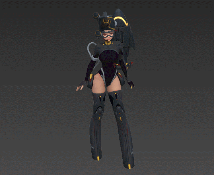日韩游戏模型素材 守望无尽战区 未来科幻角色3dmax人物合集 有绑定动画