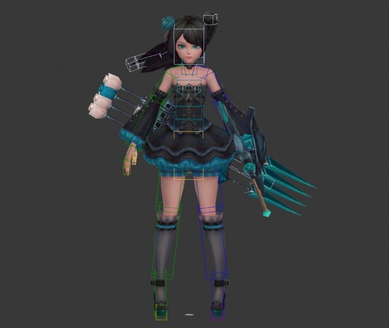 日韩游戏模型素材 守望无尽战区 未来科幻角色3dmax人物合集 有绑定动画