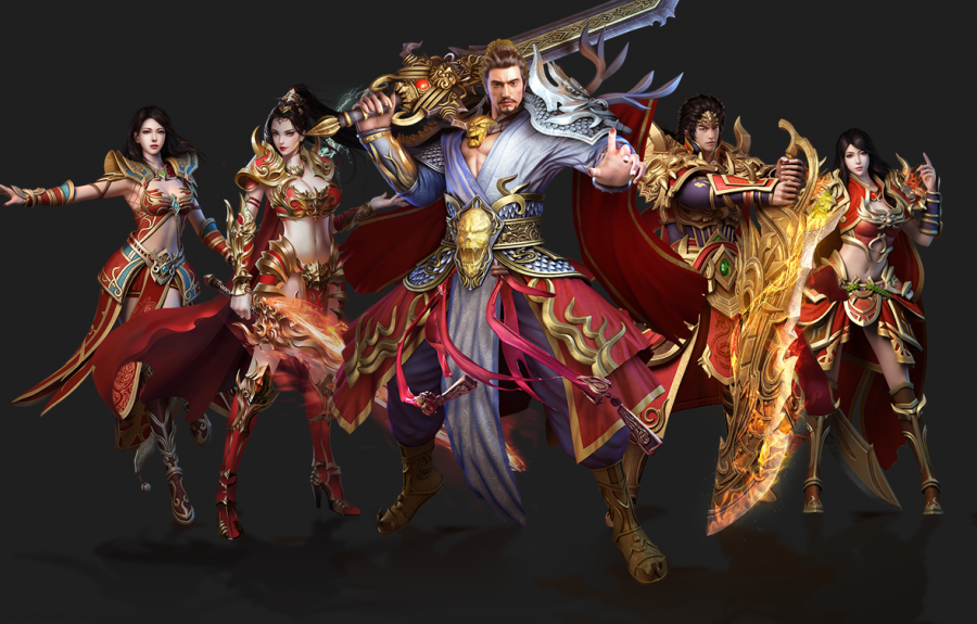 传奇人物角色CG原画插画热血场景战争游戏概念设定PNG免扣素材ps