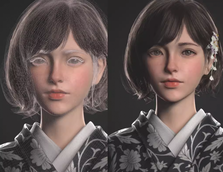 日本和服美女模型