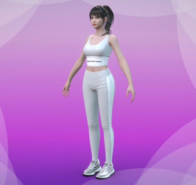 健身瑜伽运动服套装游戏 女孩 裸模
