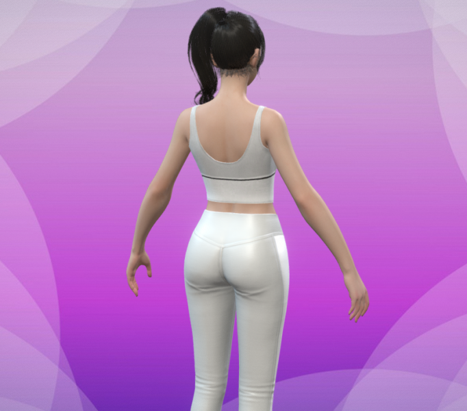 健身瑜伽运动服套装游戏 女孩 裸模