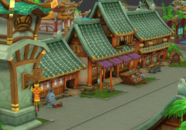 一套3D游戏场景模型加部分角色模型