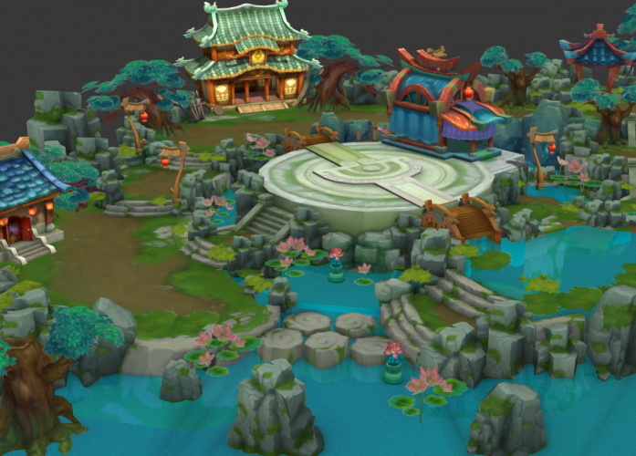 一套3D游戏场景模型加部分角色模型