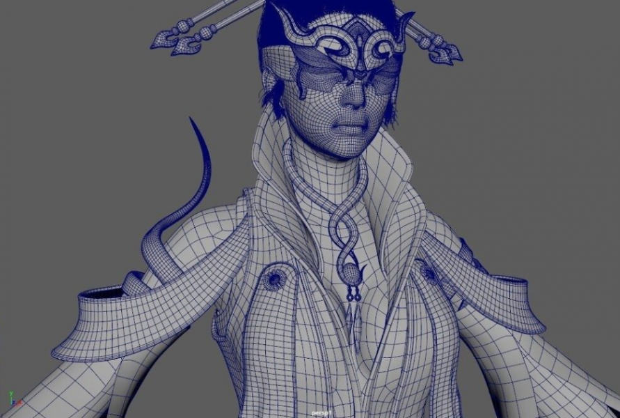 毒蛇宁 女战士 带MAYA UE格式完整贴图文件