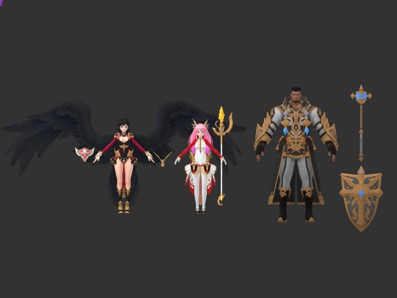 一套不错的魔幻风次世代游戏角色模型