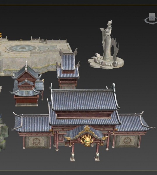 高品质中式次世代游戏场景模型
