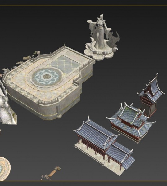 高品质中式次世代游戏场景模型
