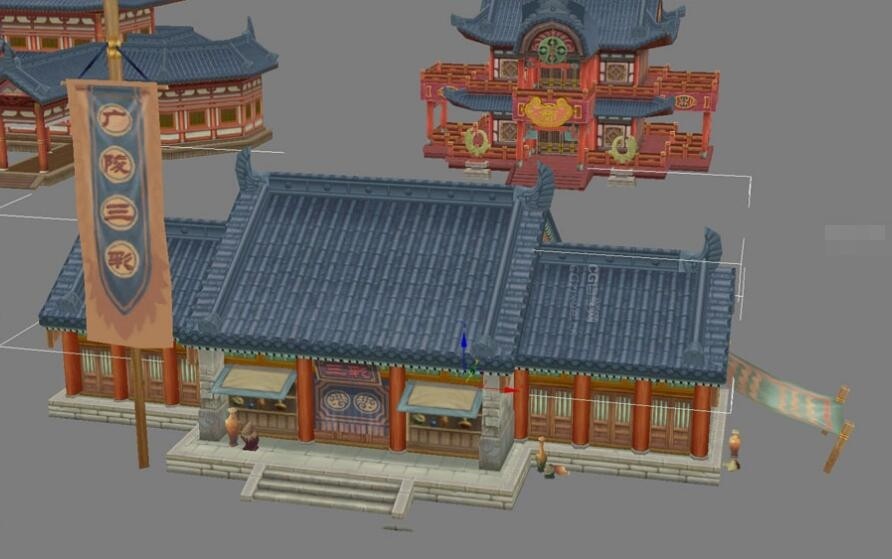 古代场景建筑模型