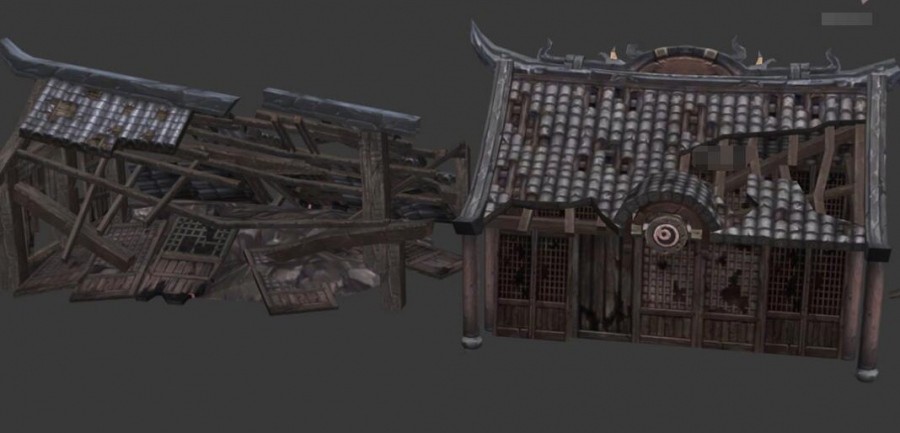 【无间地狱】精品场景3D模型资源 3dmax山石建筑模型