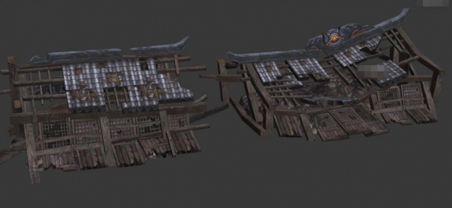 【无间地狱】精品场景3D模型资源 3dmax山石建筑模型