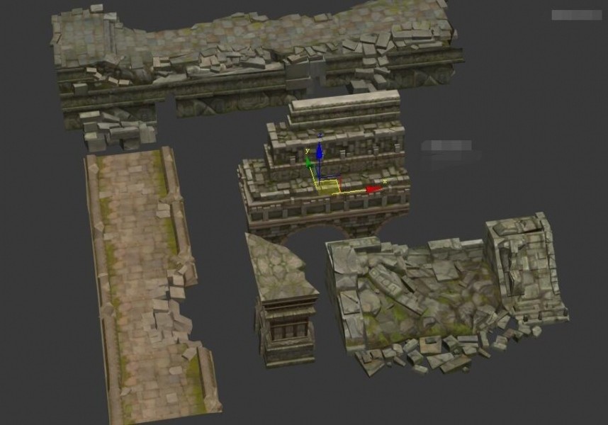 【无间地狱】精品场景3D模型资源 3dmax山石建筑模型