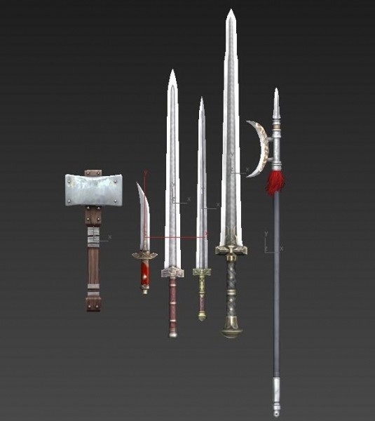 【刀锋铁骑DFTJ】最新全套70多个武将 战马 场景 兵器3D模型