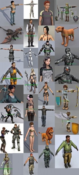 写实游戏角色3D模型合集下载