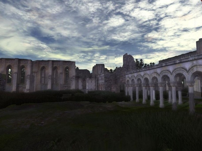古代宫殿 修道院遗址游戏场景3d模型