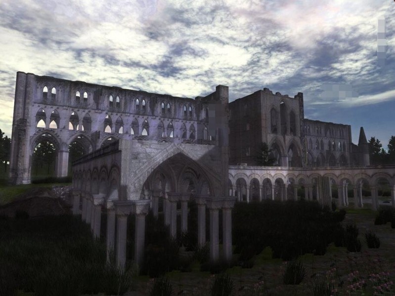 古代宫殿 修道院遗址游戏场景3d模型