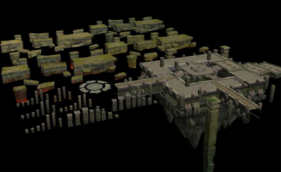 经典高质12个场景山石3D模型合集