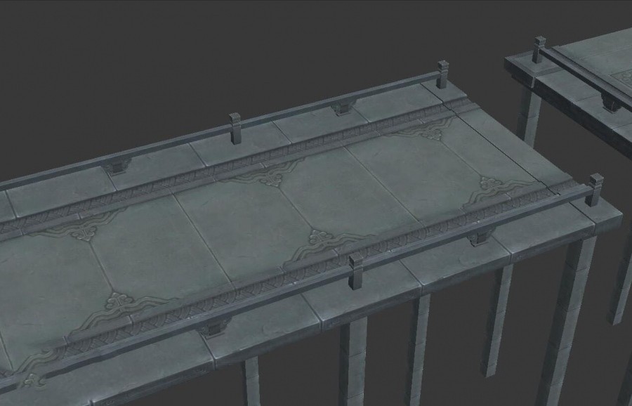 写实古代城镇场景建筑3D模型