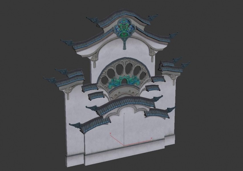 写实古代城镇场景建筑3D模型