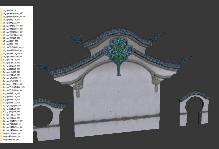 写实古代城镇场景建筑3D模型