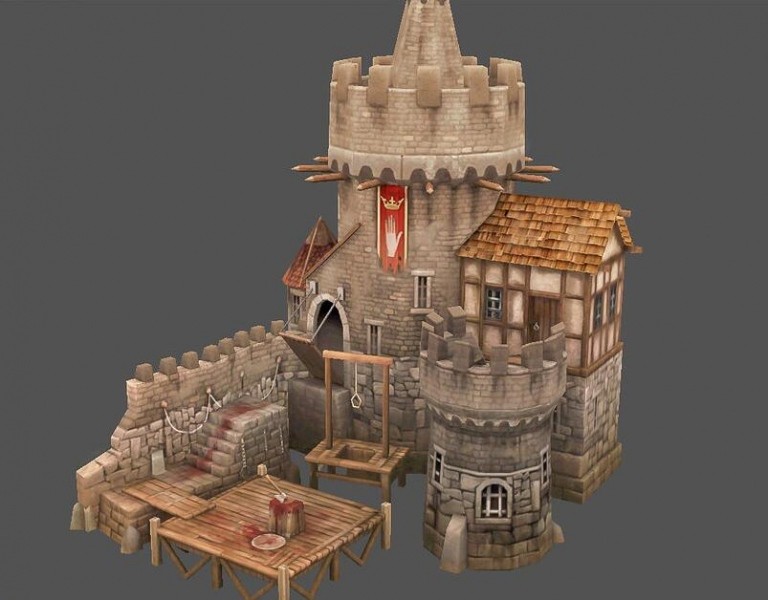 欧洲房子建筑 中世界教堂 纪元建筑场景3D模型合集