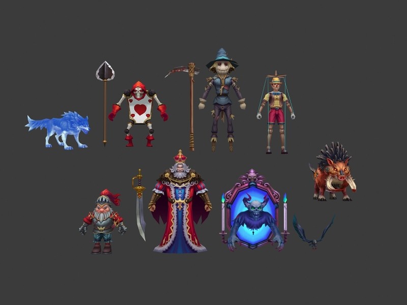 欧美魔幻风格游戏角色怪物模型合集