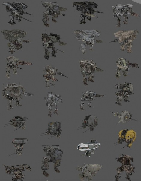【机甲世界】概念机甲 武器3D模型合集