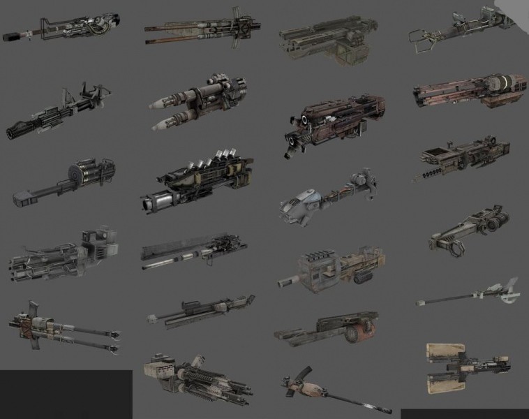 【机甲世界】概念机甲 武器3D模型合集