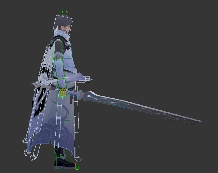 王者荣耀-曜—归墟梦演 3dmax模型 带骨骼 有蒙皮绑定