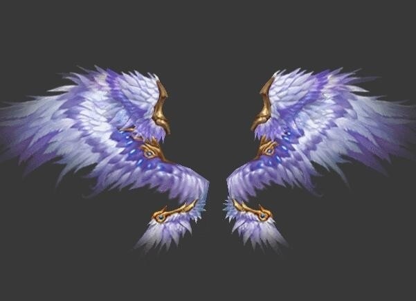 一套精美的游戏角色翅膀3D模型 带绑定动作 高精度贴图 游戏美术资源