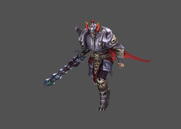 骷髅将军BOSS 带绑定动作