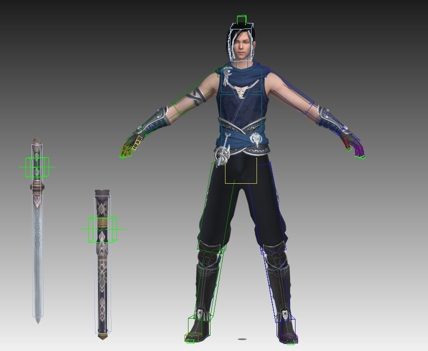 3d游戏古装男人模型