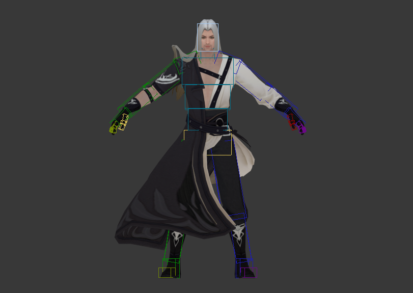武侠 男 蒙皮 带一个动作