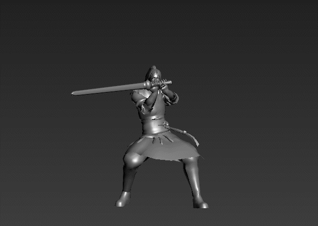  武侠游戏男角色动作